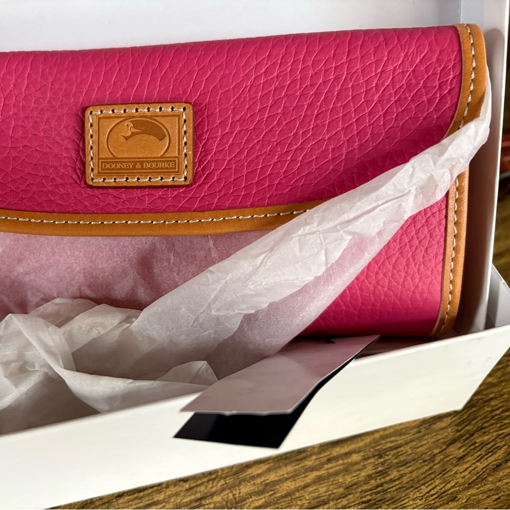 Dooney and Bourke clutch wallet Hot Pink New with tags in Original Box